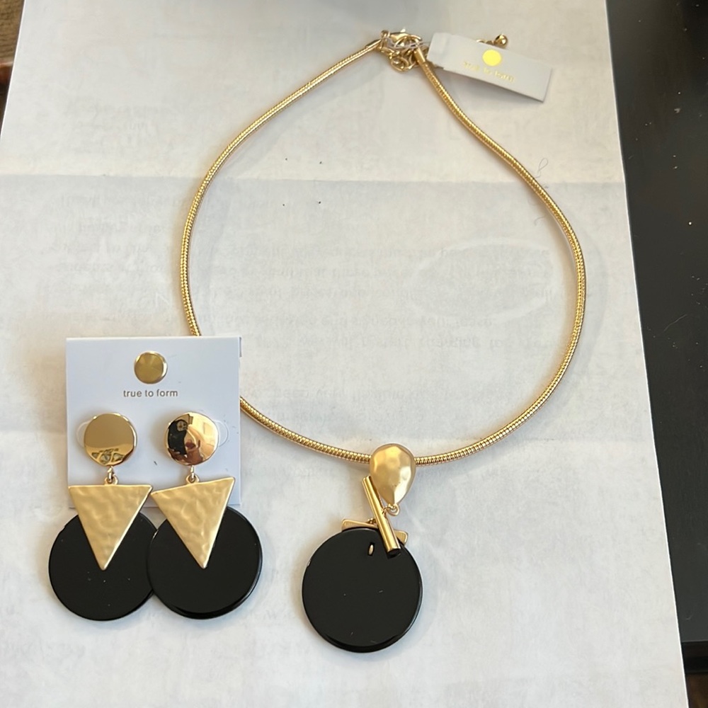 New “True to Form” Necklace and Earring Set —17” + 3”
